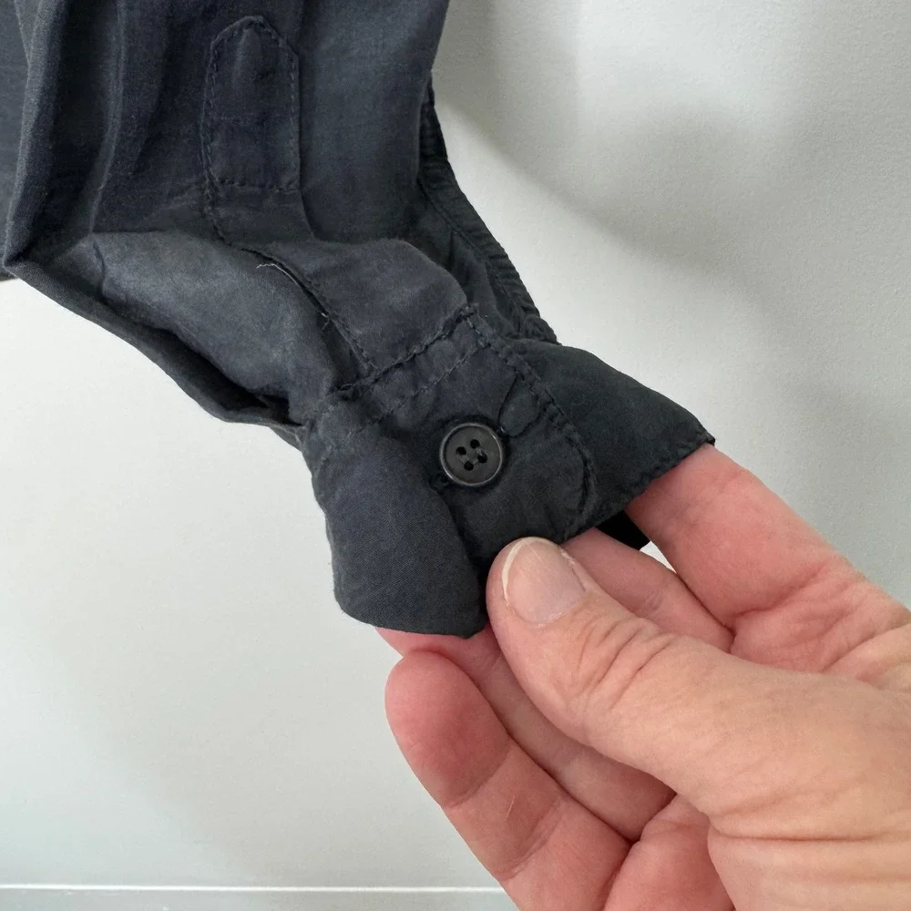 CP Shades Cotton/Silk Button Front Top - Picture 5 of 10